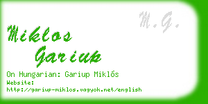 miklos gariup business card